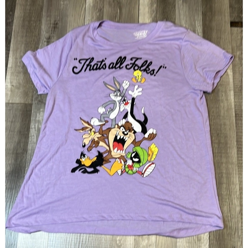 Looney Tunes Women's XL Purple T Shirt
